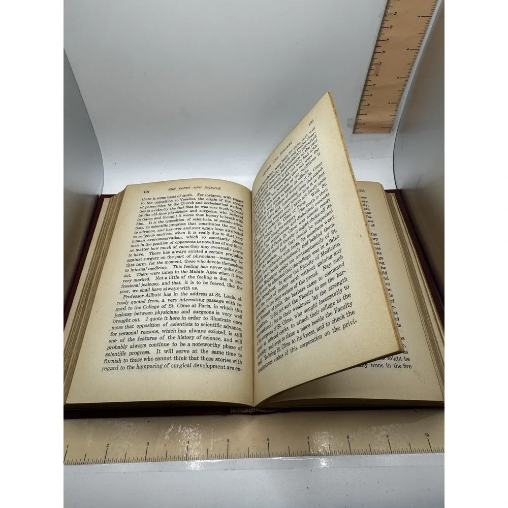 1911 ~ The Popes and Science by James J Walsh HARDCOVER 1st Edition RARE!
